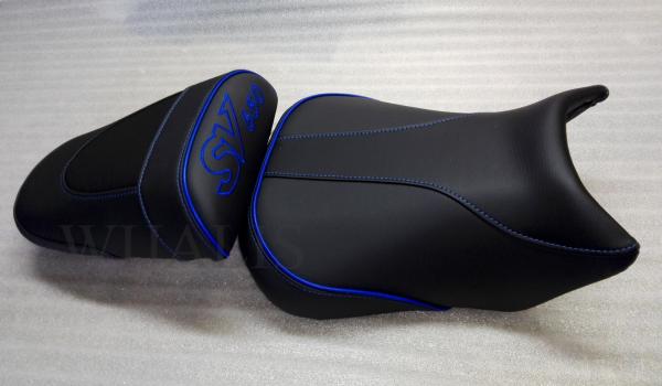 Sitzbezug Sitzbankbezug für Suzuki SV 650 s SV 650 a (03-09) Bezug Schriftzug